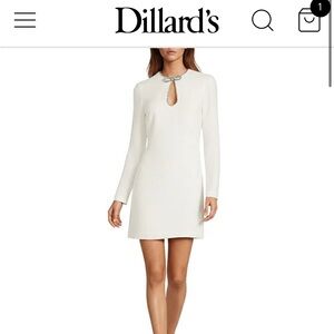 ANTONIO MELANI Elegant White Long Sleeve Dress